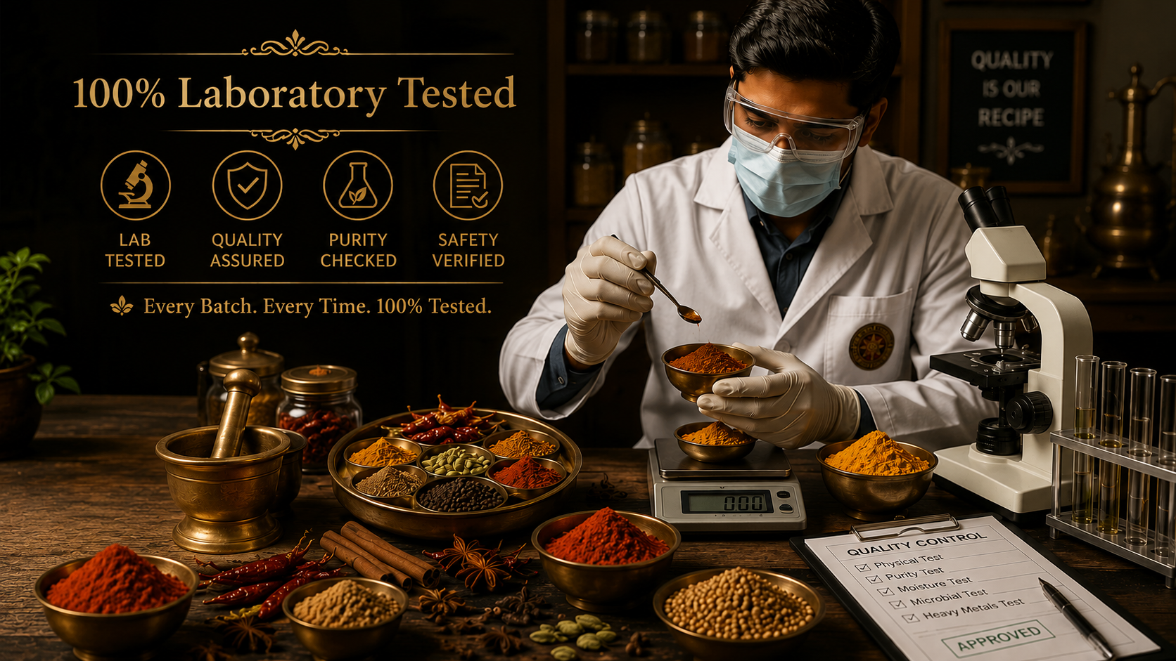 100% Laboratory Tested Quality